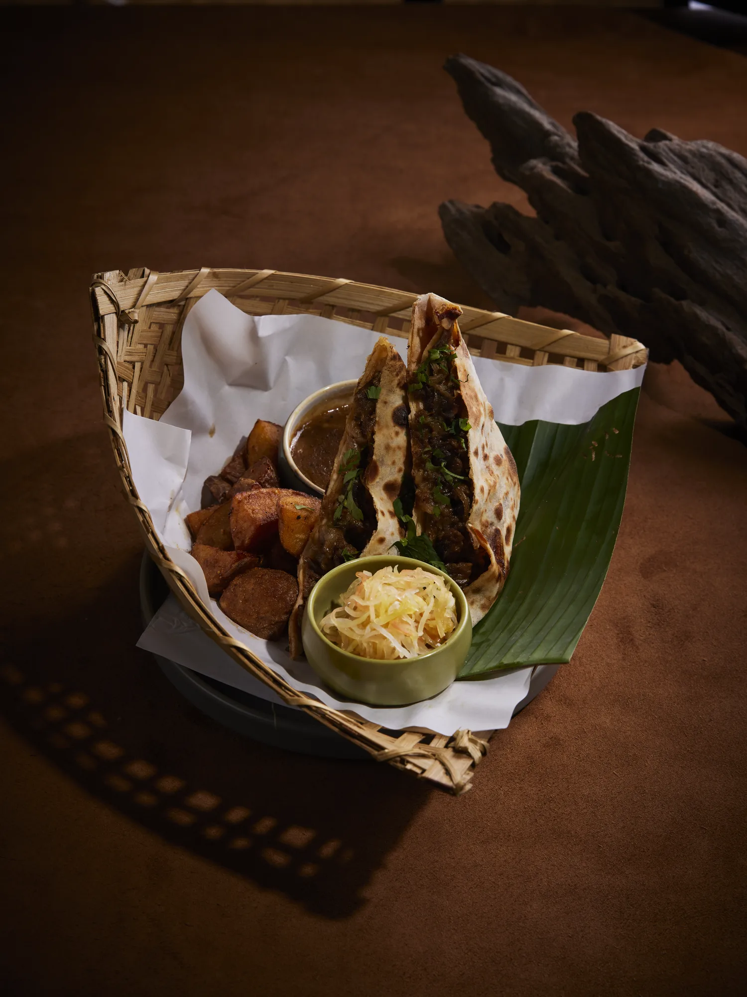 Balinese sharing plate with sambal and grilled fish