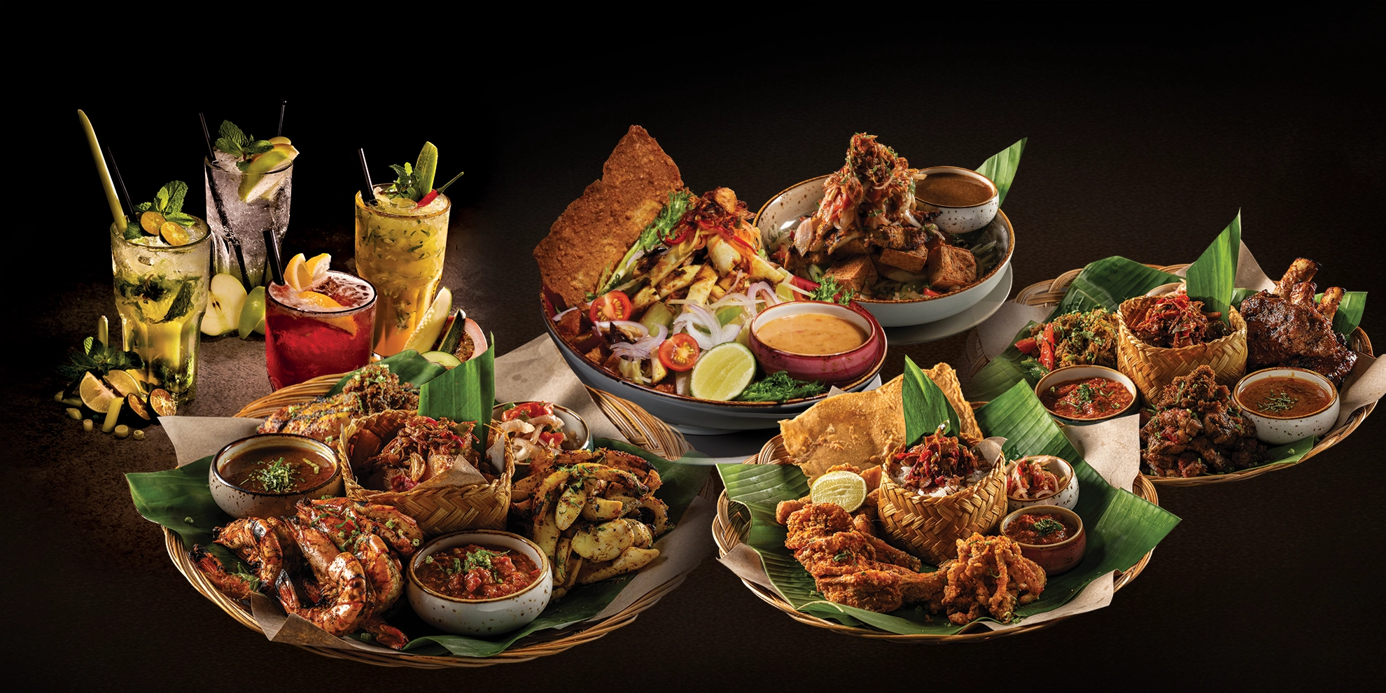 Signature Balinese dishes served at BumbuBali, Malaysia
